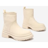 Resti Beige matte women's boots with thicker sole Holeopi | shoptok.hr