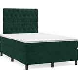 Box spring krevet s madracem tamnozeleni 120x200 cm baršunasti | shoptok.hr