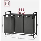  Trokomorna Košara za Rublje i Rublje - Siva | shoptok.hr