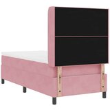 vidaXL Box spring krevet s madracem Ružičasta 90 x 200 cm Baršun | shoptok.hr