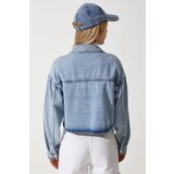  Women's Medium Blue Wide Pocket Denim Jacket | Eponuda.ba