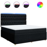  Krevet s oprugama i madracem crni 180x200 cm od tkanine | shoptok.hr