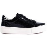 VINCEZA Black Leather Women's Sneakers | Shoptok.si