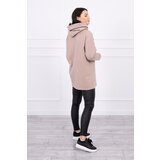 Kesi Tunic with zipper on hood Oversize beige Cijene