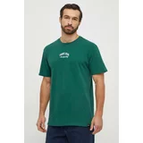 Tommy Jeans Bombažna kratka majica moški, zelena barva