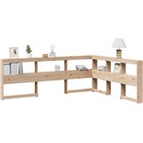 vidaXL Knjižnica vzglavje L-oblike 135 cm trdna borovina | Shoptok.si