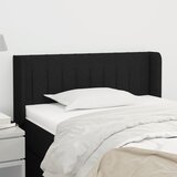  Uzglavlje s ušima crno 93x16x78/88 cm od tkanine | shoptok.hr