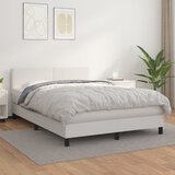 The Living Store Box spring postelja z vzmetnico bel 140x200 cm umetno usnje - Box Spring Postelja, (21515951) Cene