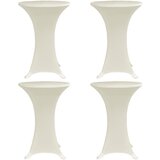 vidaXL Pregrinjalo za visoko mizo Ø60 cm krem raztegljivo 4 kosi Cene