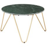 The Living Store Klubska mizica zelena 65x65x42 cm kamen z marmorno teksturo - Klubska Mizica, (21573407) Cene