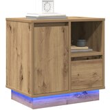 vidaXL Artisanal hrast MDF s hrastovim furnirjem Srednja Nočna omarica | Shoptok.si