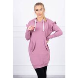 Kesi Dress with decorative ruffles and hood navy pink Cijene