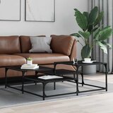  Stolić za kavu Crni hrast 107 x 107 x 40 cm Konstruirano drvo | shoptok.hr