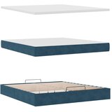  Otomanski krevet s madracem tamnoplavi 160x200 cm baršunasti | shoptok.hr