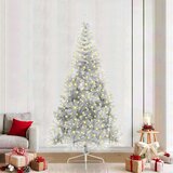  Božićno drvce s ukrasnim gudačkim svjetlima Srebrno 240 cm | shoptok.hr