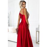 Numoco Long elegant satin one-shoulder dress | Shoptok.si