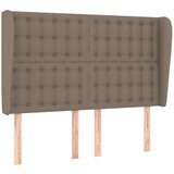 Maison Chic posteljno vzglavje - vzglavna omarica - nočna omarica z ušesi taupe 147x23x118/128 cm blago, (21709322) Cene