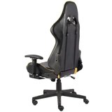 vidaXL Vrtljiv gaming stol z naslonjalom za noge zlat PVC | Shoptok.si