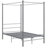  Okvir za krevet s nadstrešnicom sivi metalni 120 x 200 cm | shoptok.hr