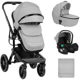 Kikka Boo kolica irene premium 3in1 set sa i-size auto sedištem i tvrdom korpom light grey Cene