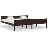 Maison Chic Posteljni okvir - Dvoposteljna postelja - Zakonska postelja trdna borovina temno rjav 200x200 cm-J5642, (21767052) | Shoptok.si