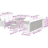  Set od 10 komada vrtnih sofa s jastučićima bež poly rattan akacija | shoptok.hr