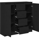 Komoda s ladicama crni hrast 100,5x35x98,5 cm konstruirano drvo | Eponuda.ba