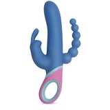 PMV20 Vice Double - bežični, rotirajuća glava, trokraki vibrator (plavi) | shoptok.hr