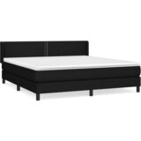 vidaXL Box spring postelja z vzmetnico črna 180x200 cm blago, (20894637) | Shoptok.si