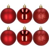  Set Božićnih kuglica crvene boje, 10 cm - 6 komada | shoptok.hr