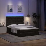 vidaXL Otomanski posteljni okvir z vzmetnicami črn 140x190cm žamet Cene