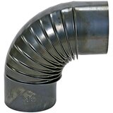 Fischer Cevno koleno za peč (120 mm, kot kolena: 0–90°, debelina stene: 0,6 mm, črna) Cene