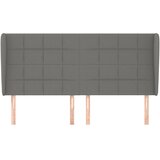  Uzglavlje s ušima tamnosivo 183x23x118/128 cm od tkanine | shoptok.hr