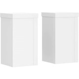 vidaXL Stalci za biljke 2 kom bijeli 10x10x18 cm konstruirano drvo | shoptok.hr