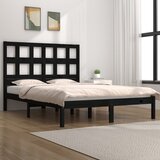 Maison Chic Posteljni okvir - Dvoposteljna postelja - Zakonska postelja črn iz trdne borovine 200x200 cm-J4875, (21761857) | Shoptok.si