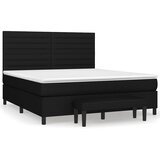  s oprugama i madracem crni 160x200 cm od tkanine | shoptok.hr