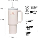 Stanley Termosica od nehrđajućeg čelika sa slamkom boja breskve 1,18 l Quencher H2.O FlowState™ Tumbler Peach Rose – | shoptok.hr