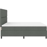 vidaXL Krevet s podnicom s madracem Tamno siva Super King Tkanina | shoptok.hr