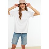 Trendyol Bijela uspravna ogrlica Osnovna pletena majica crna | bela | siva | ePonuda.com