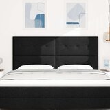  Naslon za glavo s gumbi, črn, 180 cm, tkanina, (22052497) | Shoptok.si