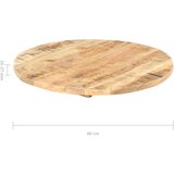 vidaXL stolna ploča od masivnog drva manga okrugla 25 - 27 mm 60 cm | shoptok.hr