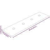  Zidna uzglavlja 12 pcs Smeđa 60 x 15 cm Lažna koža - Smeđa 60 x 15 cm | shoptok.hr