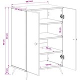  Ormar za cipele BREDA 59,5 x 39,5 x 90 cm Konstruirano drvo | shoptok.hr