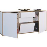 MID.YOU Komoda Salia B160, Bela, Barva Hrasta | Shoptok.si