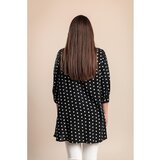 Fenzy Duga Bluza Plus Veličine S Printom Točkica, Crna | shoptok.hr
