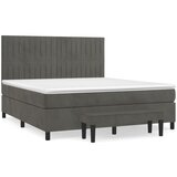  The Living Store Box spring postelja z vzmetnico temno siva 180x200 cm žamet - Box Spring Postelja, (21492721) | Shoptok.si