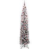 vidaXL Umestno božično drevo Zelena 210 cm PVC in Jeklo in Plastika | Shoptok.si