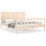 Maison Chic Posteljni okvir - Dvoposteljna postelja - Zakonska postelja brez vzmetnice 160x200 cm trdna borovina-J3300, (21764690) | Shoptok.si