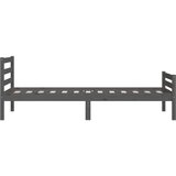  Okvir za krevet od masivnog drva sivi 100 x 200 cm | Eponuda.com