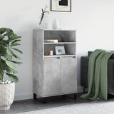 vidaXL Visoka omara betonsko siva 60x36x110 cm inženirski les Cene